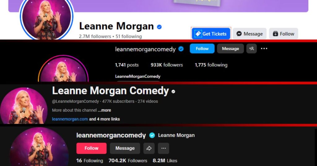 Leanne Morgan on Social Media