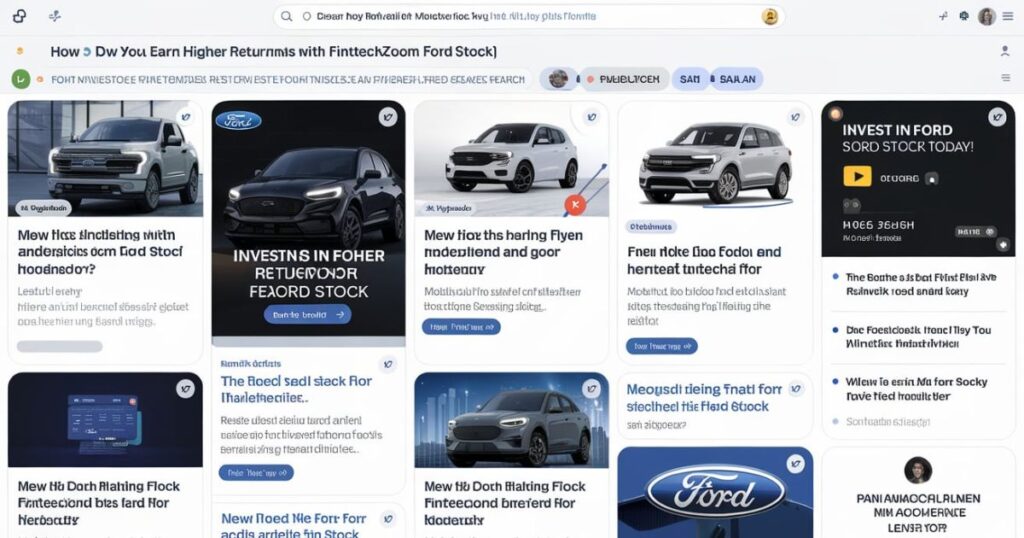 How Do You Earn Higher Returns With Fintechzoom Ford Stock?