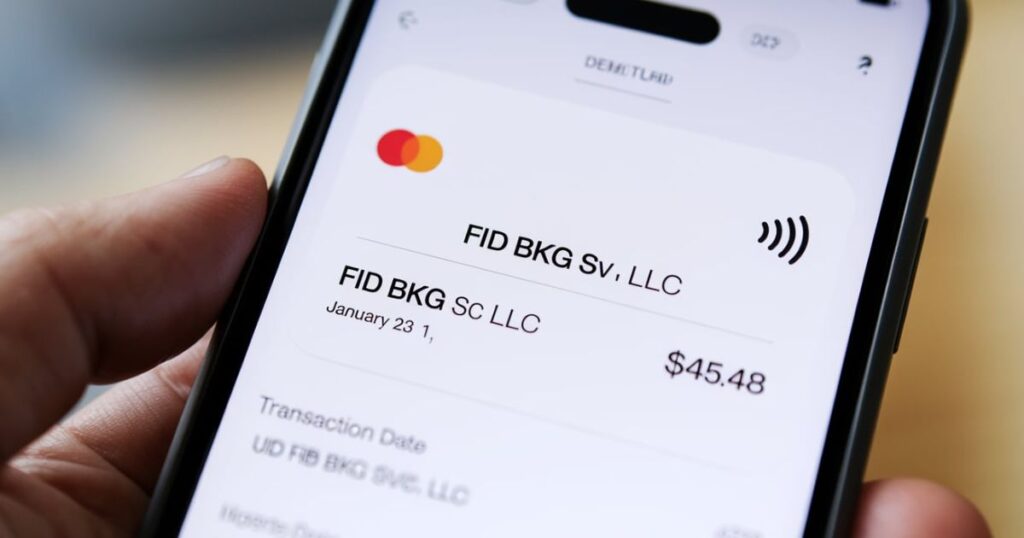 How Does the FID BKG SVC LLC Charge Appear?