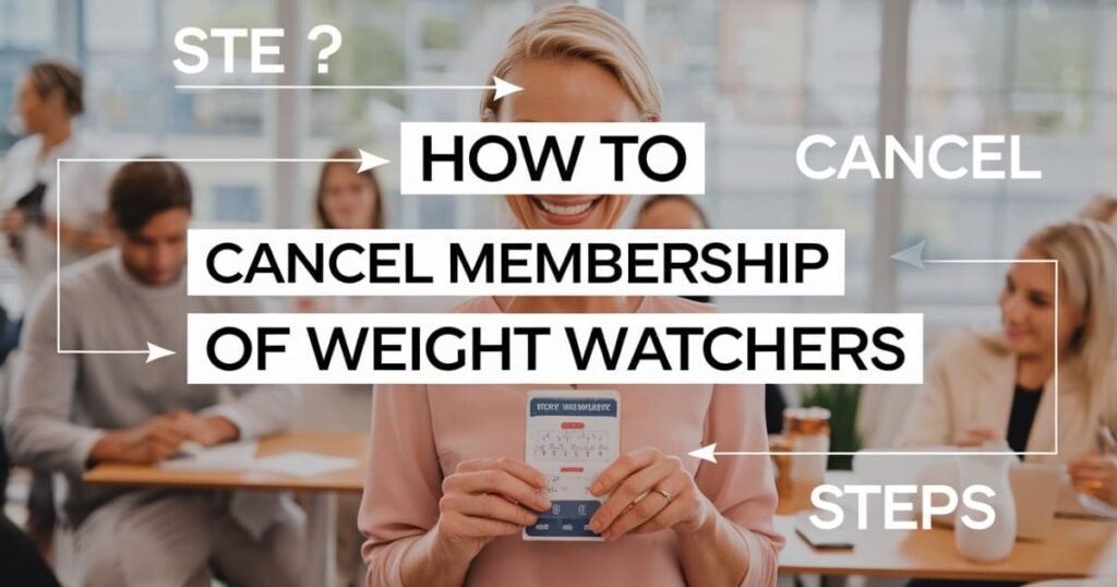 How to Cancel Membership of Weight Watchers