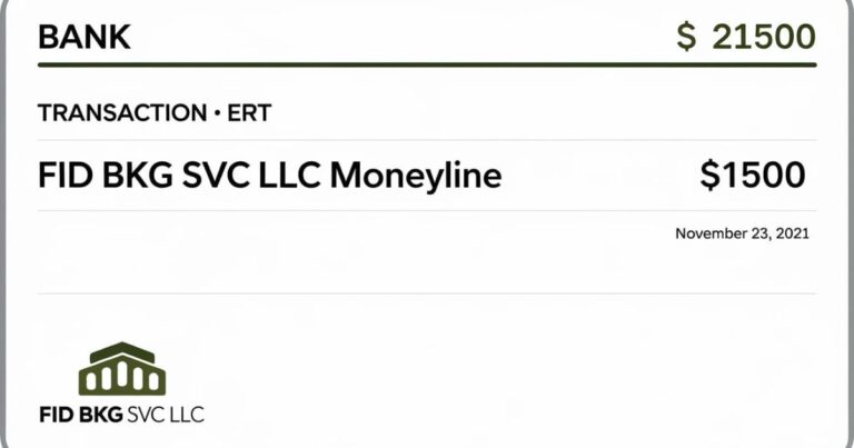 What is FID BKG SVC LLC Moneyline on your bank statement?