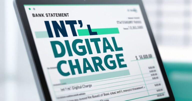 What is Int l digital charge on your bank statement?