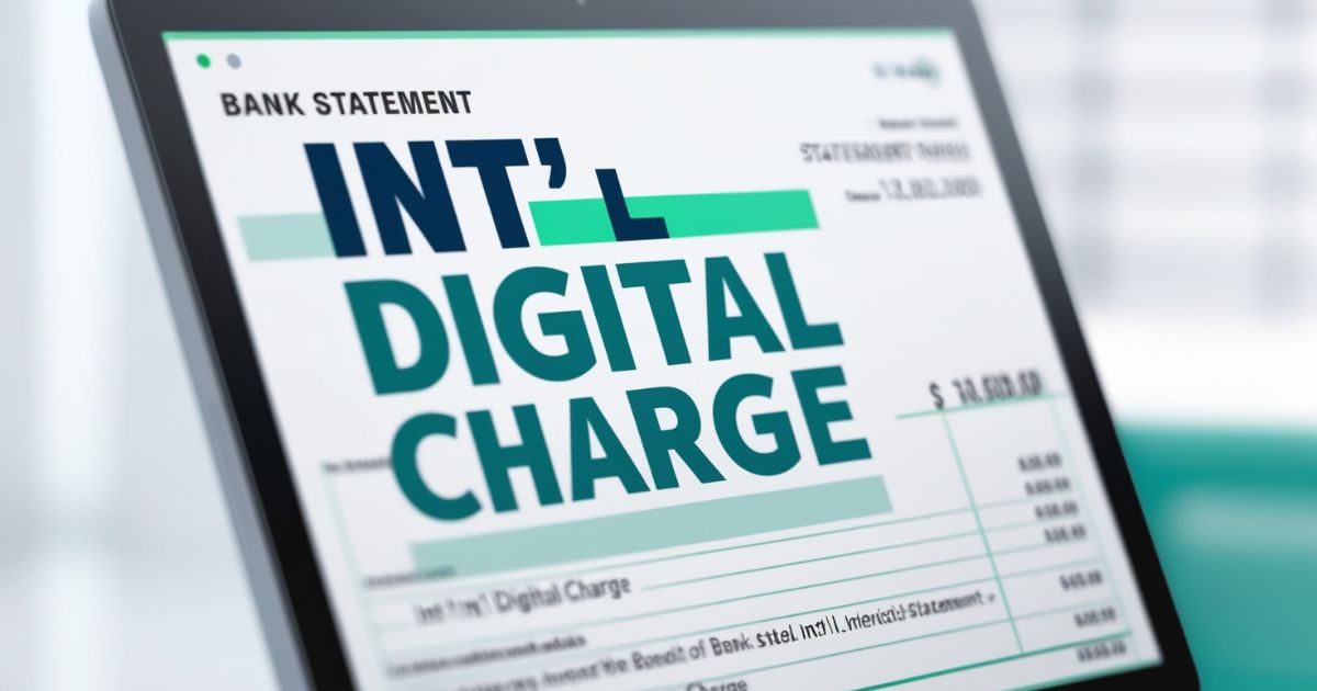 What is Int l digital charge on your bank statement?