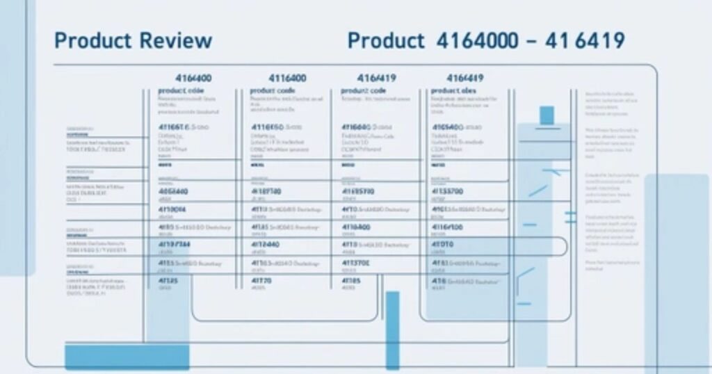 Detailed Review of Product Codes 416400 to 416419